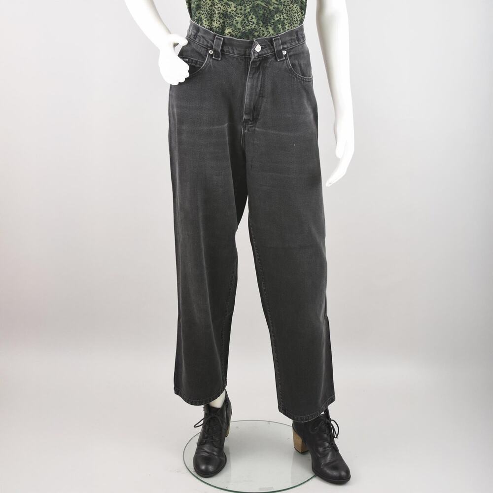 Vintage Lee Riveted Faded Black Back Buckle Jeans, Women's 30x28